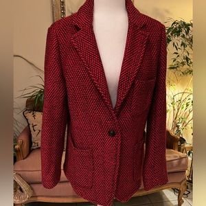 Fifteen Twenty Size Medium Red and Black Tweed Jacket